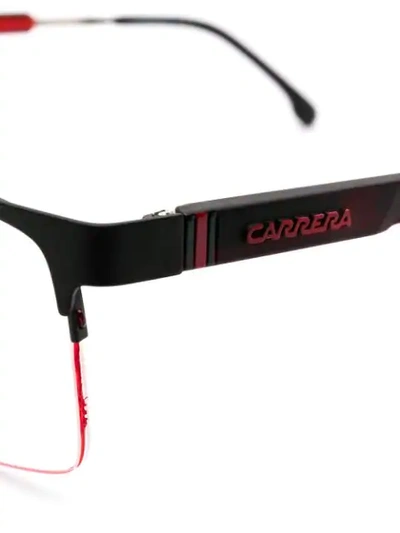 Shop Carrera Rectangle Lens Glasses In Black