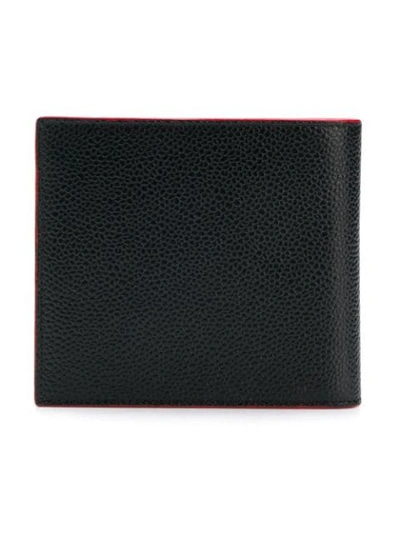 Shop Thom Browne Rwb Edge Stain Billfold Wallet In Black