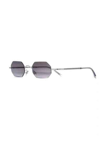 Shop Mykita Mmcraft004 Octagon Sunglasses In Silver