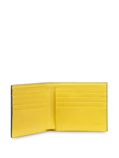 Shop Fendi Karl Kollage Bi-fold Wallet In White