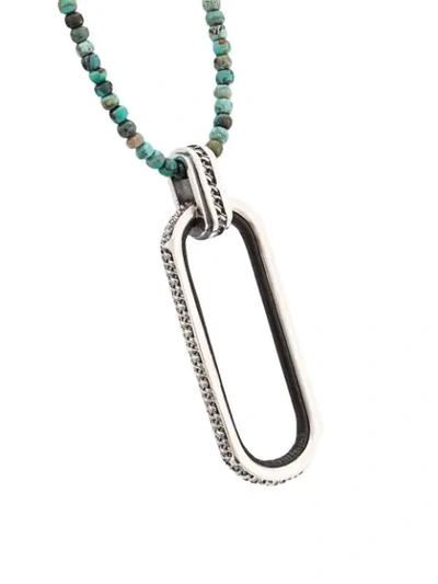 Shop John Elliott Mars X Beaded Necklace - Blue