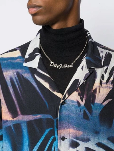 Shop Dolce & Gabbana Logo Chain Necklace In Silver