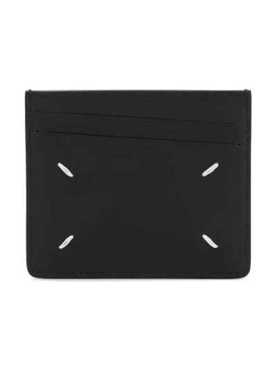 Shop Maison Margiela Logo Embossed Cardholder In Black