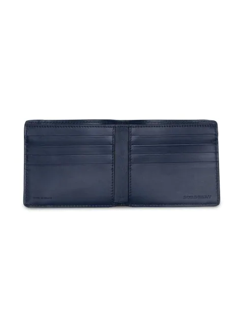 1983 check and leather international bifold wallet