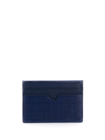 LOEWE LOGO EMBOSSED CARDHOLDER - 蓝色