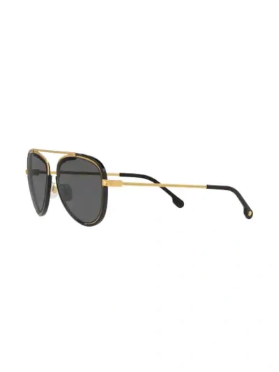 Shop Versace Aviator Sunglasses In Metallic