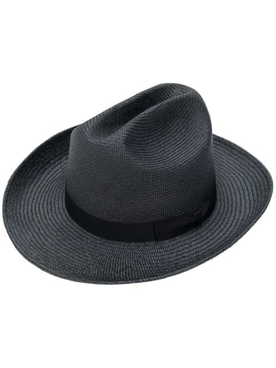 Shop Neighborhood Straw Trilby Hat In Grey