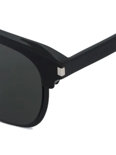 Shop Saint Laurent Eyewear Black Sl 108 Slim 001 Sunglasses