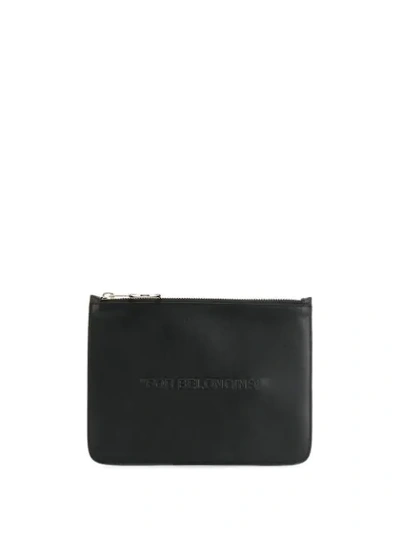 Shop Off-white For Belongins Zipped Pouch In Black