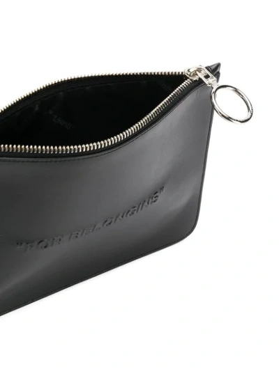 Shop Off-white For Belongins Zipped Pouch In Black