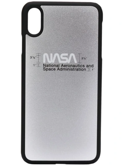Shop Heron Preston Nasa Iphone Xs Max Phone Case In Silver