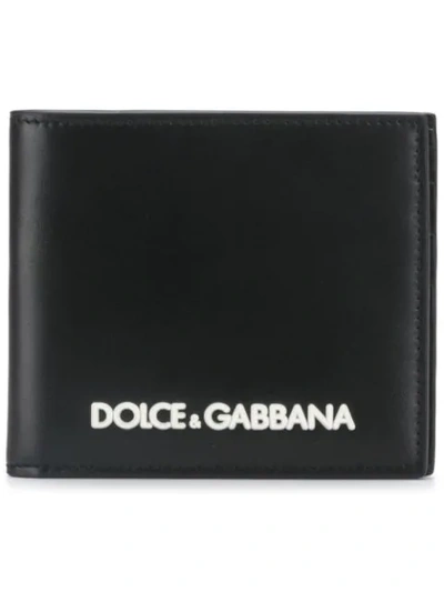 Shop Dolce & Gabbana Logo Bi-fold Wallet In Black