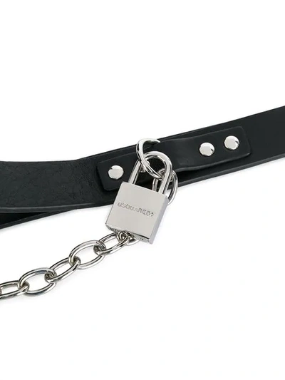 Shop Dsquared2 Chain Detail Belt In Black