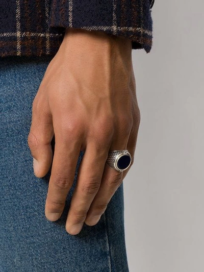 Shop Andrea D'amico Chunky Ring With Stone - Blue