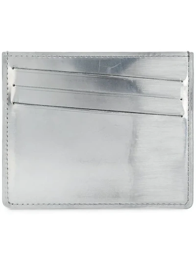 Shop Maison Margiela Metallic Cardholder In Silver
