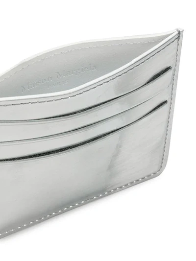 Shop Maison Margiela Metallic Cardholder In Silver