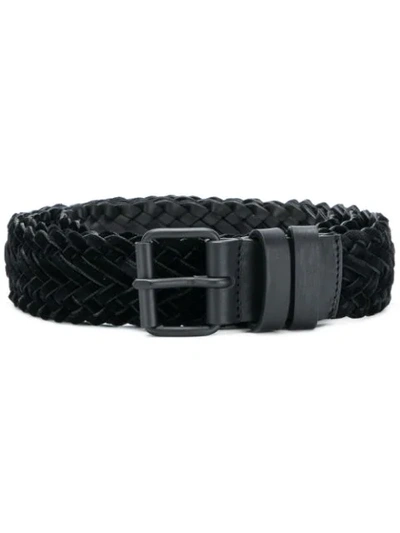 Shop Haider Ackermann Woven Tonal Belt - Black