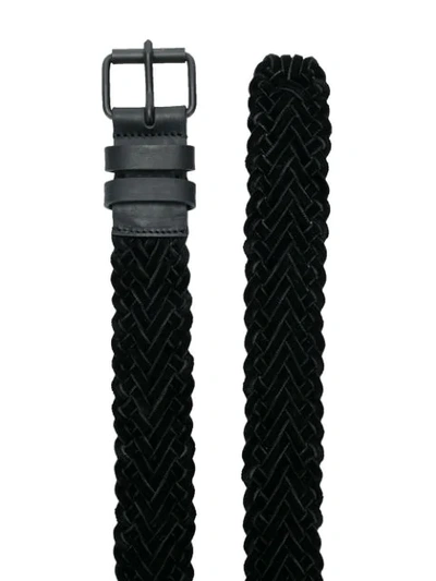 Shop Haider Ackermann Woven Tonal Belt - Black