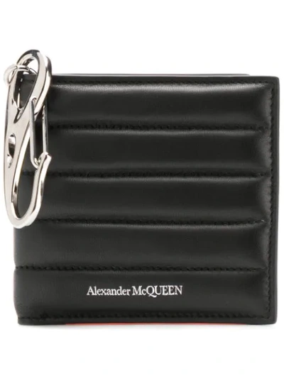 Shop Alexander Mcqueen Quilted Wallet In Black