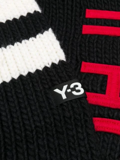 Shop Y-3 Fringed Scarf In Black