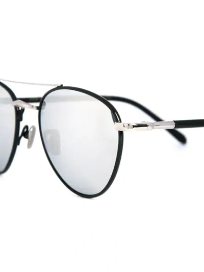 Shop Linda Farrow Aviator Sunglasses In Black