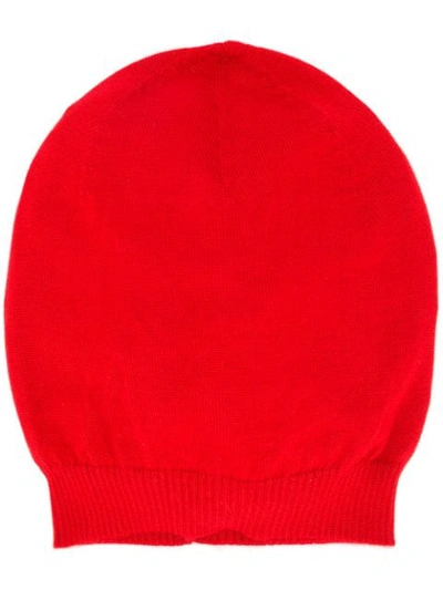 Shop Rick Owens Cashmere Hat In Red