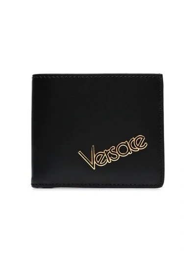 Shop Versace Logo Wallet In Black