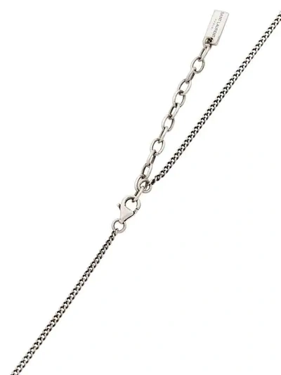Shop Saint Laurent Halskette Mit Federanhänger - Silber In Silver