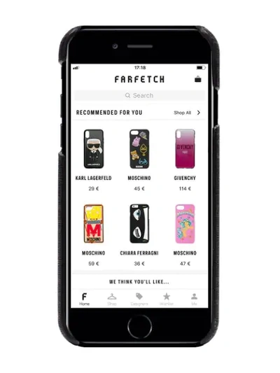 Shop Gucci Iphone 8 Wolf Motif Phone Case In Black