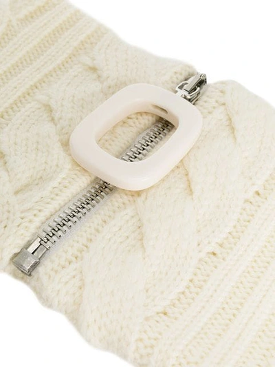 Shop Jw Anderson Braided Knit Neckband In White