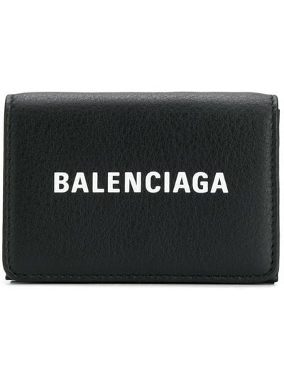 Shop Balenciaga Everyday Mini Cardholder In Black