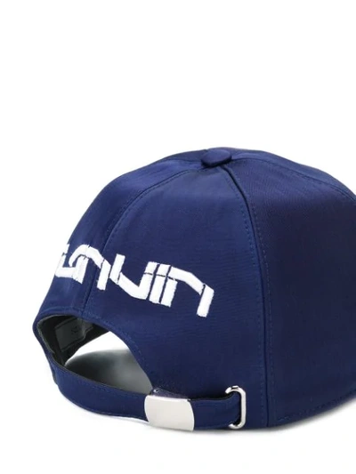 Shop Lanvin Rear Logo Baseball Cap In Blue