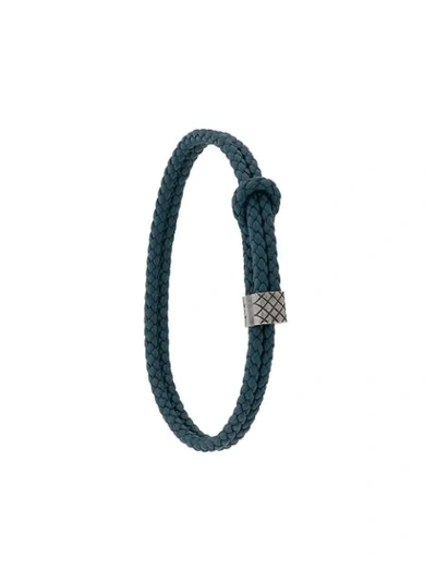 Shop Bottega Veneta Weave Double-strand Bracelet - Blue