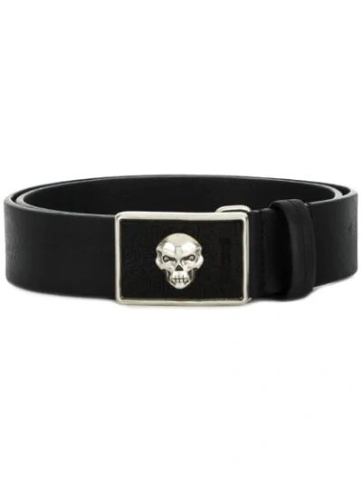 Shop Just Cavalli Skull Belt - Black