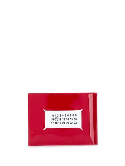 MAISON MARGIELA NUMBER LOGO PATCH WALLET - 红色