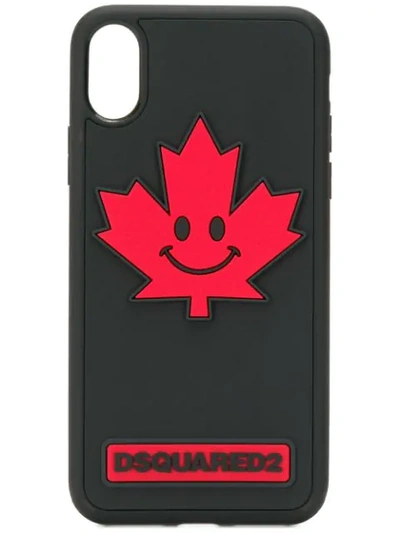 Shop Dsquared2 Canadiana Iphone X Case In Black