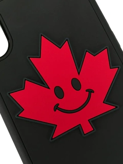 Shop Dsquared2 Canadiana Iphone X Case In Black