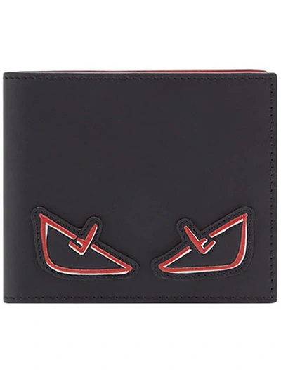 Shop Fendi Bag Bugs Appliqué Wallet In Black