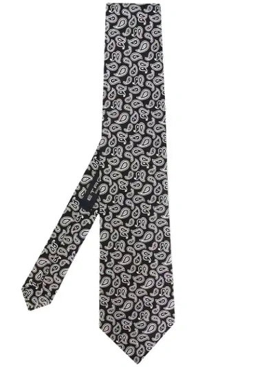 Shop Etro Paisley Tie - Black