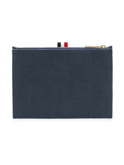 Shop Thom Browne Kartenetui Mit Logo-streifen In 415 Navy