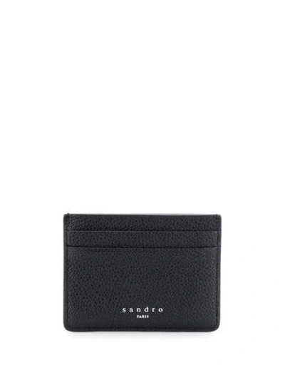 Shop Sandro Grained Cardholder In Black