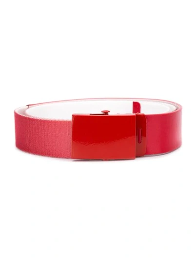 Shop Diesel Red Tag Tonal Buckle Belt In Red