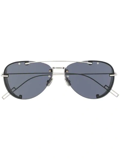 Shop Dior Chroma 1 Aviator Sunglasses In 0102k Palladium