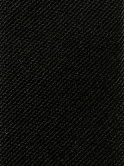 SAINT LAURENT 条纹领带 - 黑色