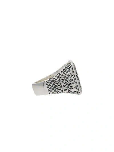 Shop Tom Wood Sterling Silver And Spinel Champion Black Eye Ring