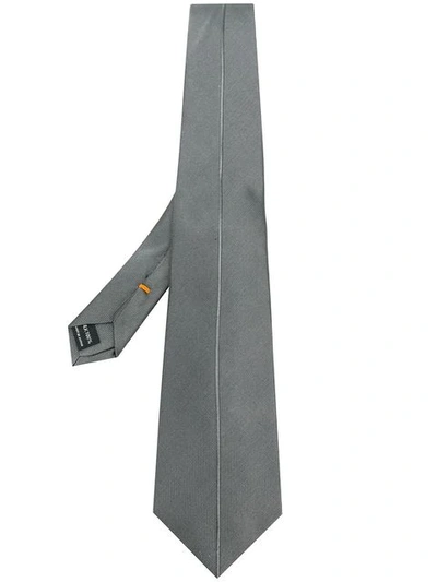 Pre-owned Yohji Yamamoto Vintage Ribbed Classic Tie In Grey