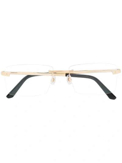 Shop Cartier Santos De  Glasses In Gold