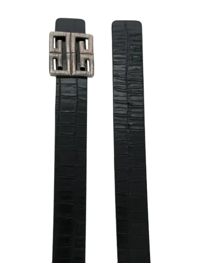 Shop Givenchy Logo Plaque Belt In Black