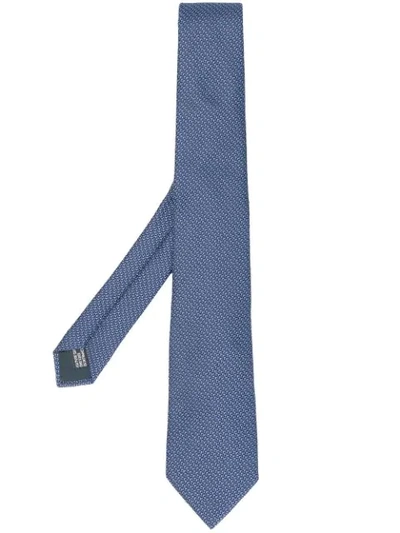 Shop Lanvin Jacquard Tie - Blue