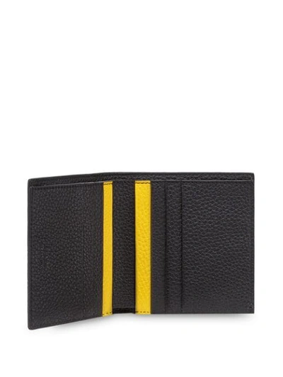 Shop Fendi Corner Bugs Bi-fold Wallet In Black